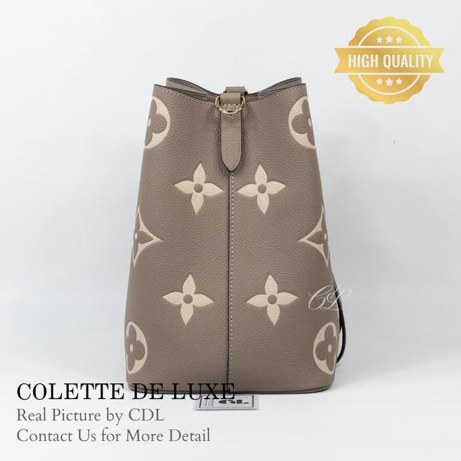 Tas Wanita eluxe Neonoe MM Monogram Empreinte Tourtelle/Creme GHW