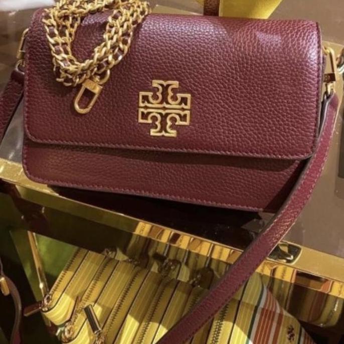 Tb britten convertible crossbody golden curry