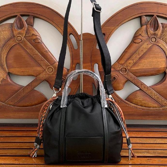 ready bimba nylon bucket tote sling bag, new