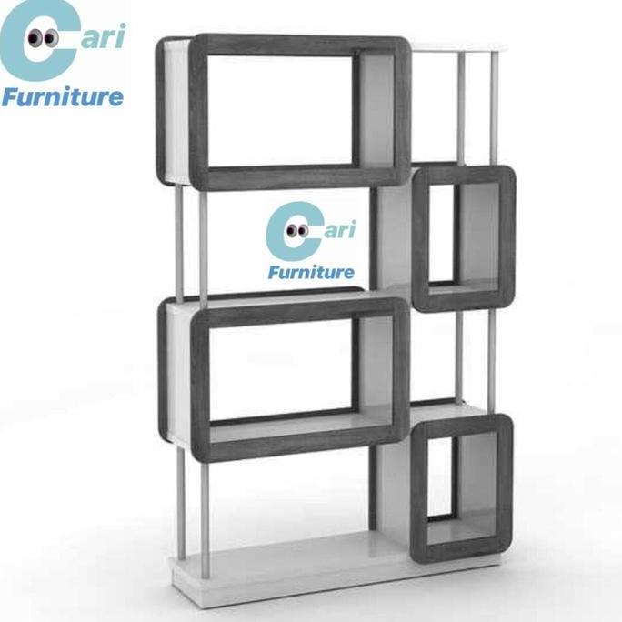 Rak Buku / Bookcase / Partisi Penyekat Ruangan 2 Sisi #Carifurniture
