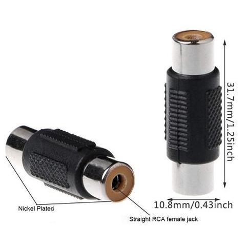 JACK AUDIO VIDEO RCA KONEKTOR SAMBUNGAN 1 PORT 1 ARAH CONCECTOR BAREL COUPLER FEMALE TO FEMALE 1RCA