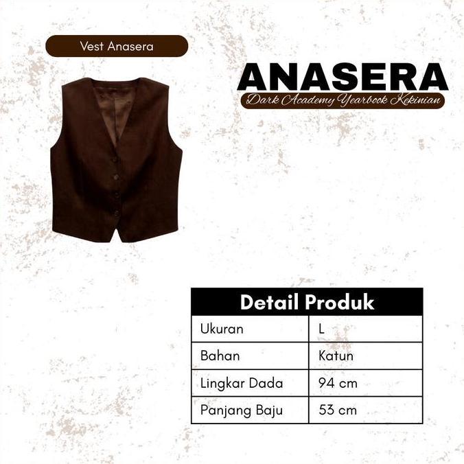 [Hijab Frendly] Setelan Yearbook Dark Academia | One Set Teisah Kekinian (Vest + Kemeja Crop + Rok M