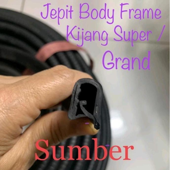 Promo Karet Jepit Body Frame Kaca Samping Sleding Mobil Kijang Super Kijang Grand Diskon