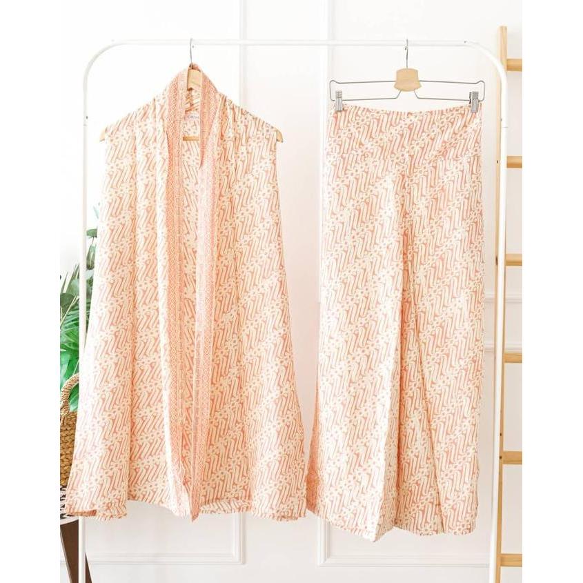 ONE SET OUTER TANPA LENGAN BATIK MODERN OUTWEAR KONDANGAN ARISAN FORMAL CASUAL ATASAN BATIK OUTER WA