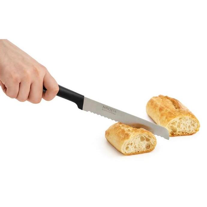 Kithch- Fackelmann Pisau Roti Nirosta 35Cm Anti Karat Dengan Mata Bergerigi Tajam & Gagang Ergonomis