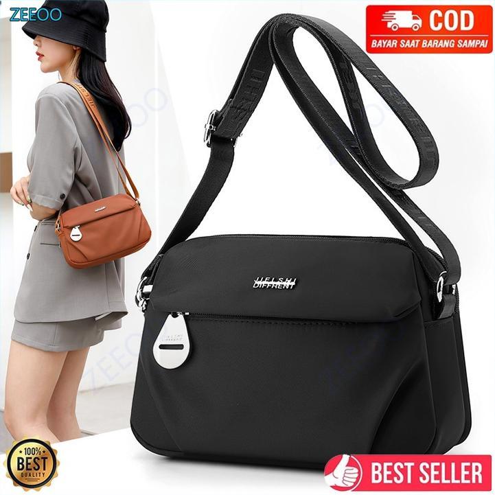 ~Harga Special~ Jielshi Tas Selempang Wanita 2078 Slingbag Cewek Bahan Parasut Premium Tas Bahu Mini