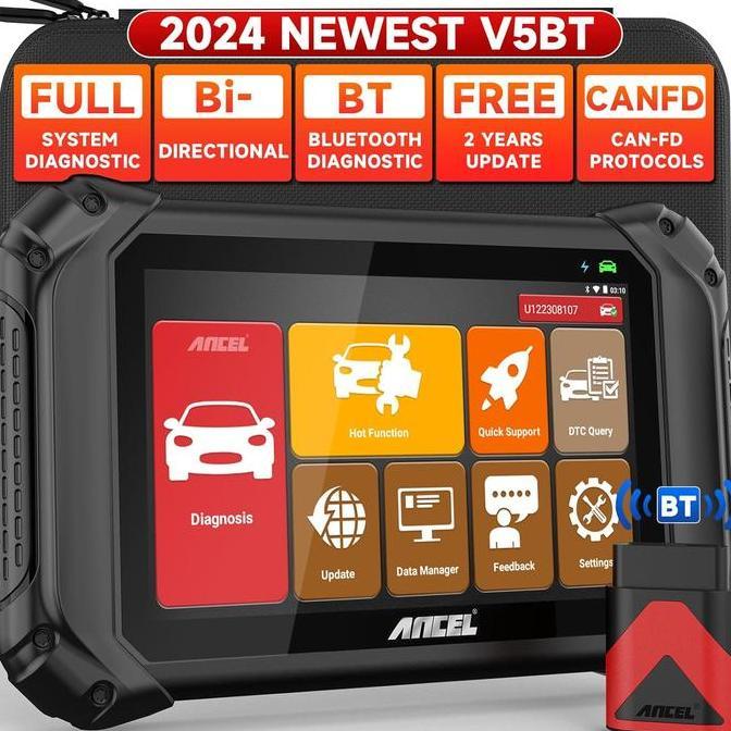 PIXSTORE ANCEL V5 BT OE-Level OBD2 Scanner Sistem Penuh 12V Mobil Wifi Bluetooth Alat Diagnostik Nir