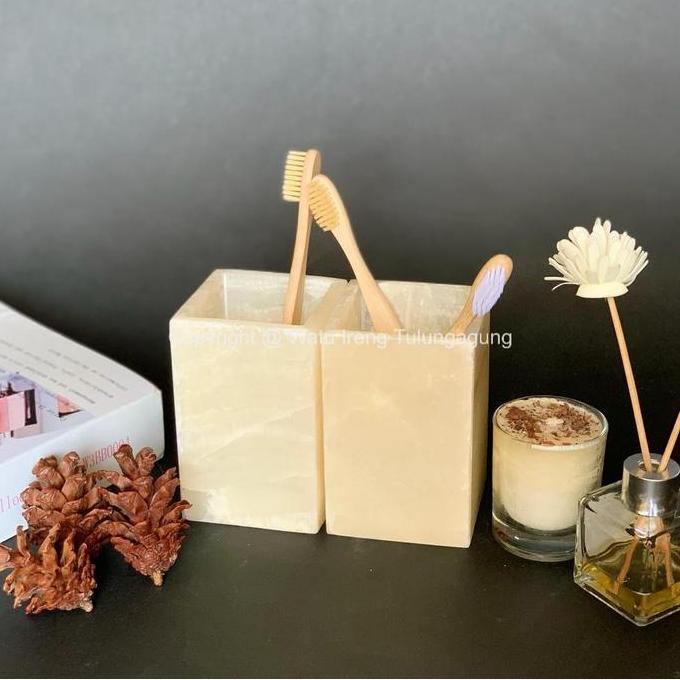 GELAS MARMER ONYX MODEL KOTAK | ONYX MARBLE