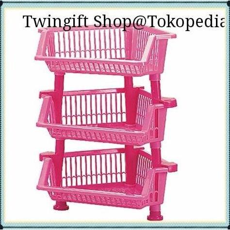 Rak sudut plastik Lion Star, susun 3.(KHUSUS ).