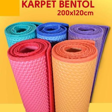 Karpet / Tikar Lantai Plastik Spon Eva - BINTIK TIMBUL warna polos