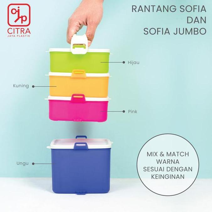 Bestsell- Rantang Plastik Susun 4 Locking System Ukuran Jumbo Rantang Bekal
