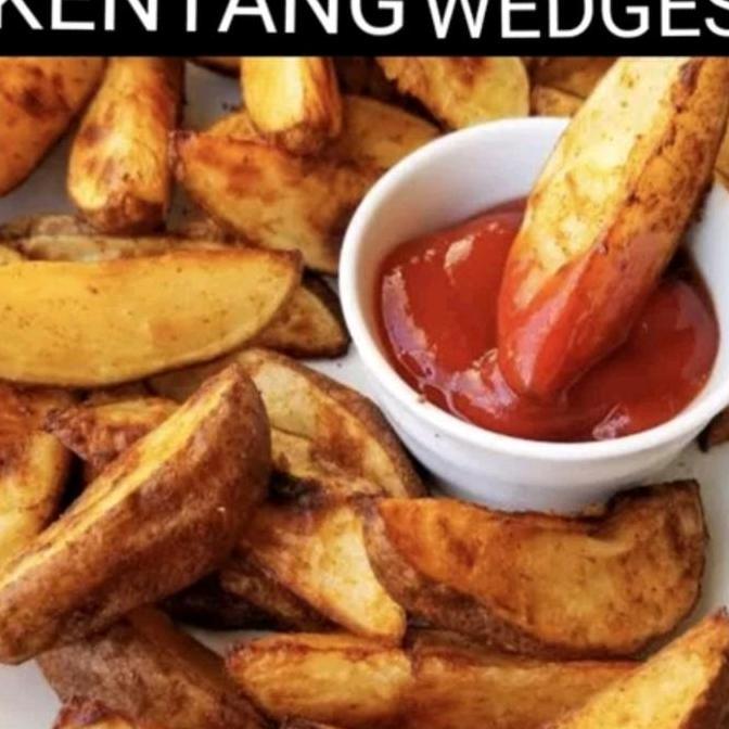 KENTANG WEDGES 2,5Kg. KENTANG GORENG WEDGES.KENTANG FROZEN WEDGES