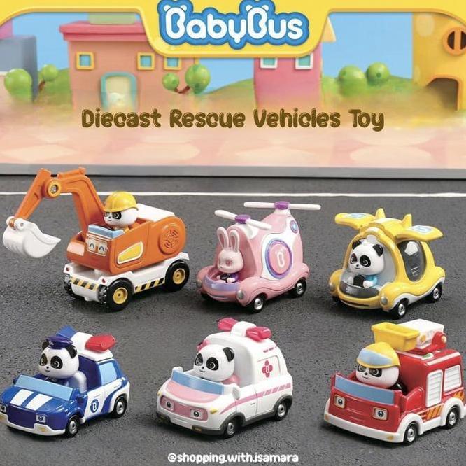 Babybus Diecast Rescue Vehicles Toy Mainan Mobilan Anak