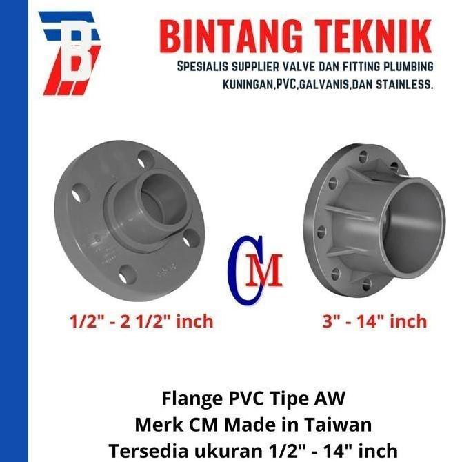 Flange 12" inch PVC AW Merk CM Taiwan