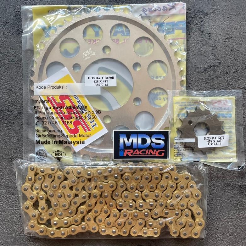 Gear Gir Set SSS ORIGINAL 428 Cbr150R New Cbr150 K45N CB150X CBR150 New 2019 keatas Hole 6 + Rantai 