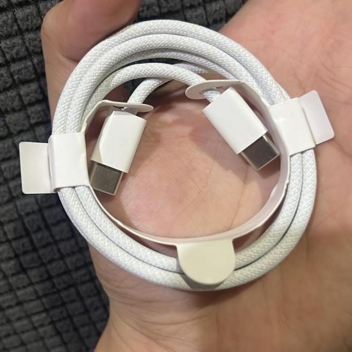 BEBAS ONGKIR - Kabel charger iphone original type c 15 pro max ibox ori copotan nylon kabel c to c b