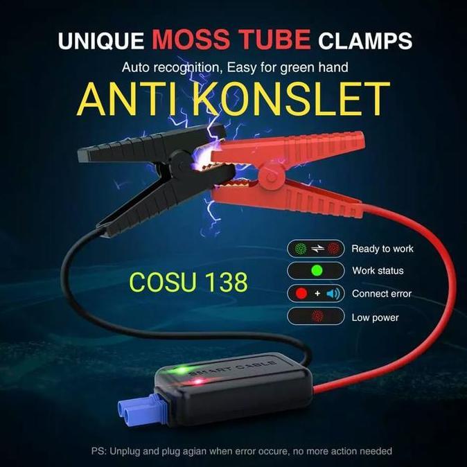 Promo Powerbank Smart Intelligent Clip Kabel Jump Jumper Aki Mobil Diskon