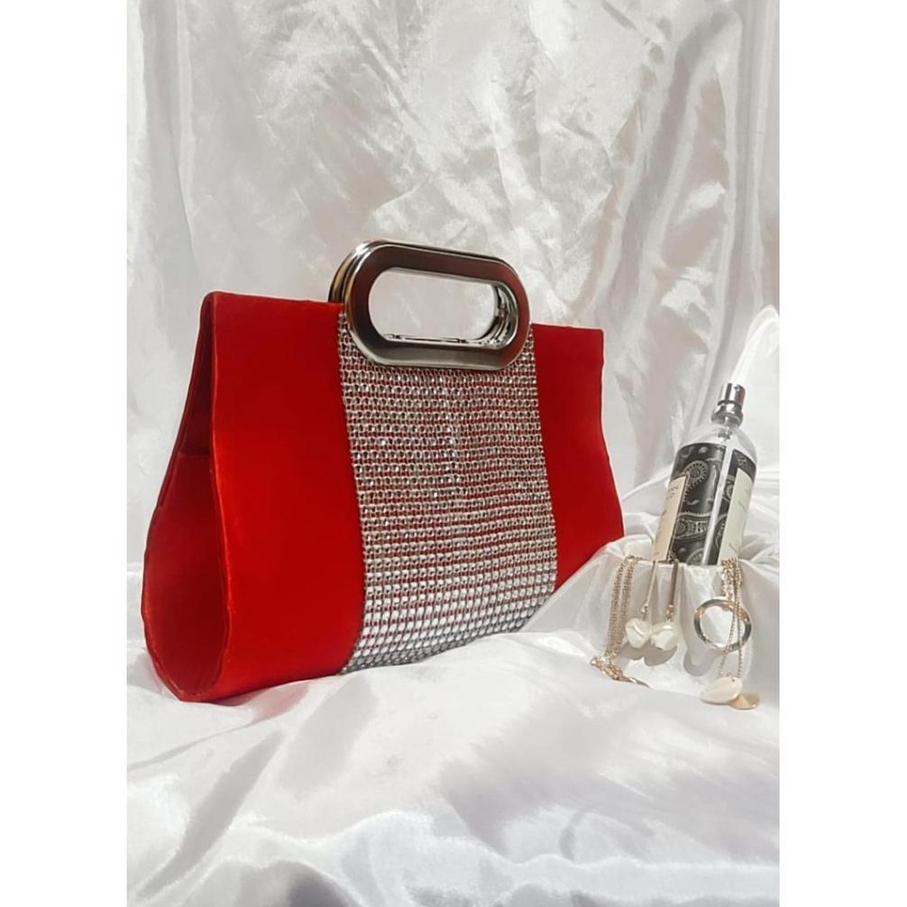 HOT` ORIGINAL TAS SATIN AZKIA MODEL CLUCTH DAN SELEMPANG BAHAN SATIN HALUS COCOK NUAT KE PESTA ATAU 