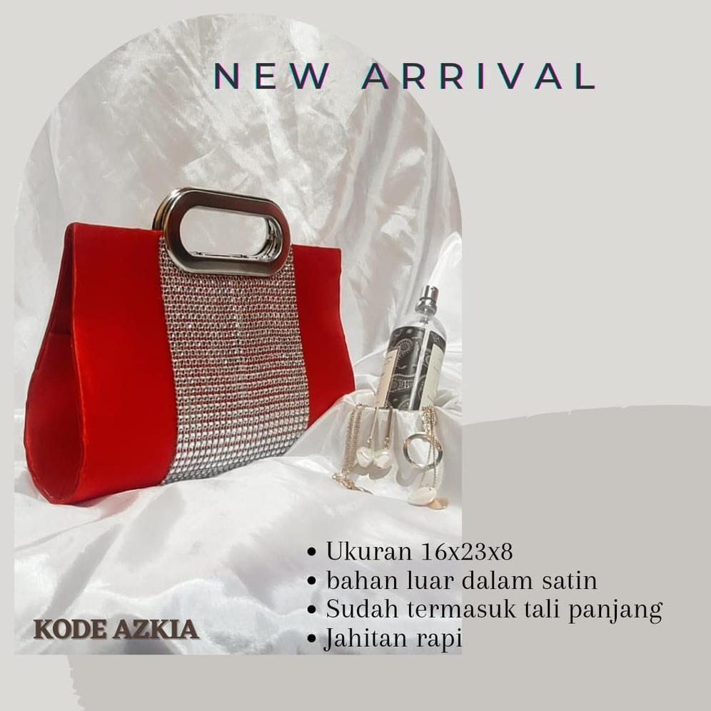 MURAH` ORIGINAL TAS SATIN AZKIA MODEL CLUCTH DAN SELEMPANG BAHAN SATIN HALUS cOCOK NUAT KE PESTA ATA