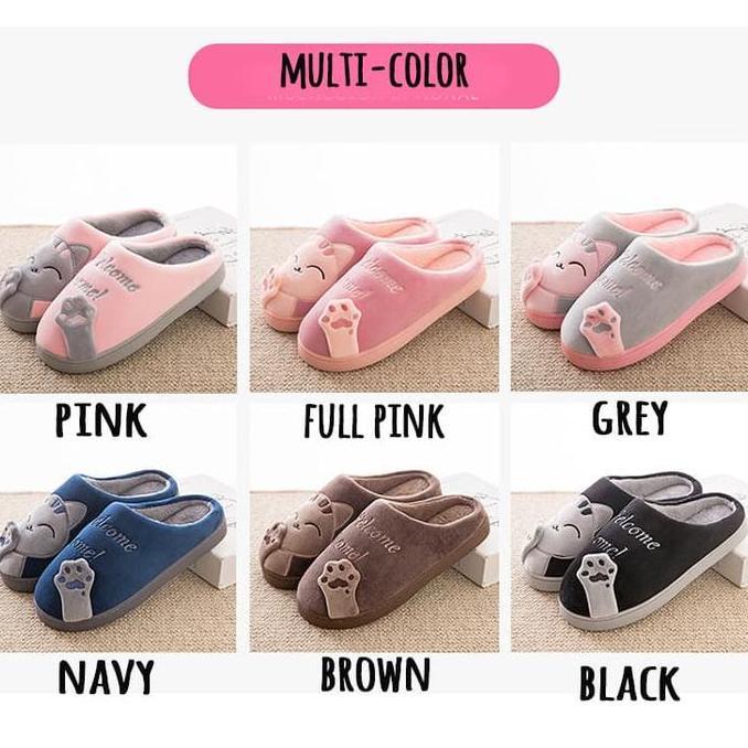 Jelitashoes- Sandal Rumah Indoor Santai / Sandal Couple Import Empuk Hangat Lucu