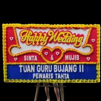LanjAYa- Karangan Bunga Papan Happy Wedding Bogor Murah