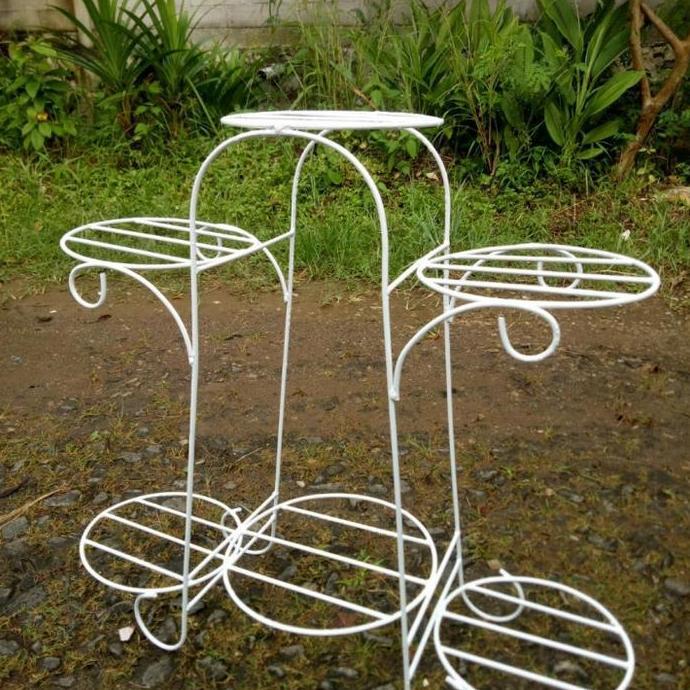 TINGGI 70CM/RAK BUNGA MURAH/RAK BUNGA BESI/STANDING POT BESI LUIS