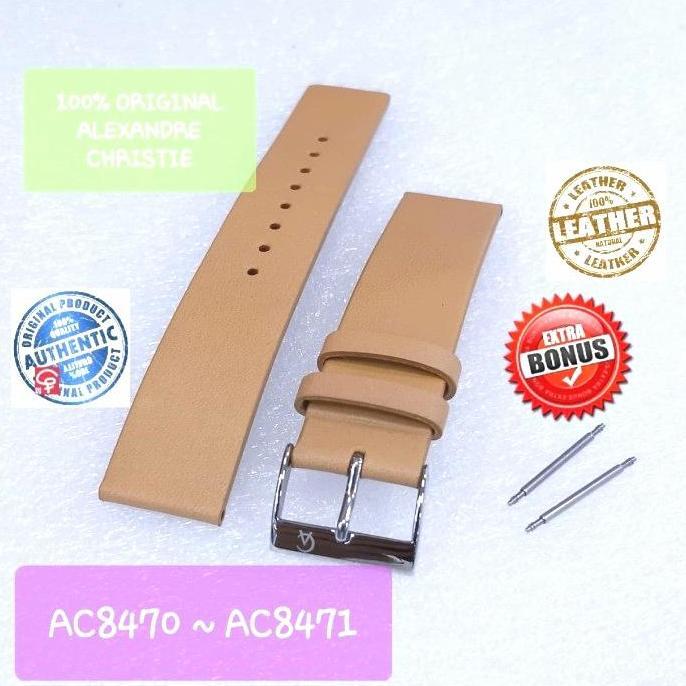 STRAP TALI JAM ALEXANDRE CHRISTIE ORIGINAL AC8470 AC8471 KULIT ASLI