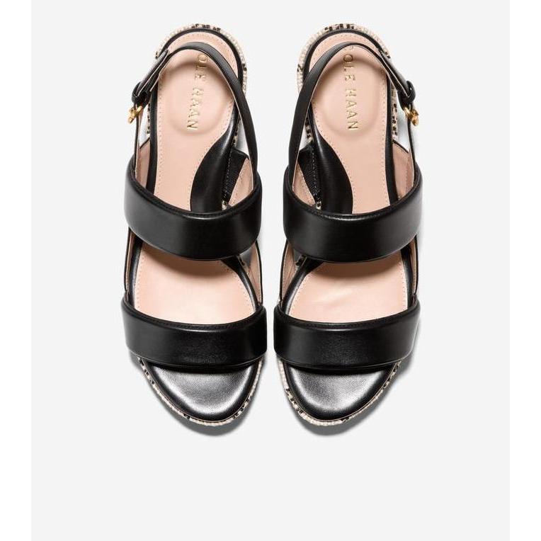 Cole Haan Women Aislin Wedge Sandal - Sepatu Wanita (Black)