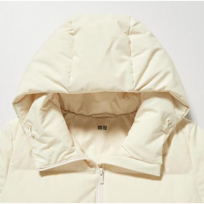 #Clearance UNIQLO WOMEN Seamless Down Parka Jacket - Pule/Off White