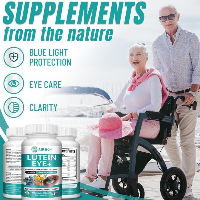 Airboy-Suplemen Lutein Eye + Vitamin Complex-Mengandung Sembilan Nutrisi-Suplemen Kesehatan Mata Per