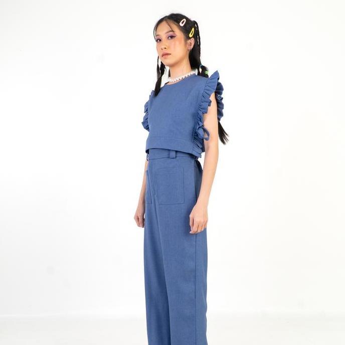 CYLOOKS - Oura Vest ruffle top vest crop korean style