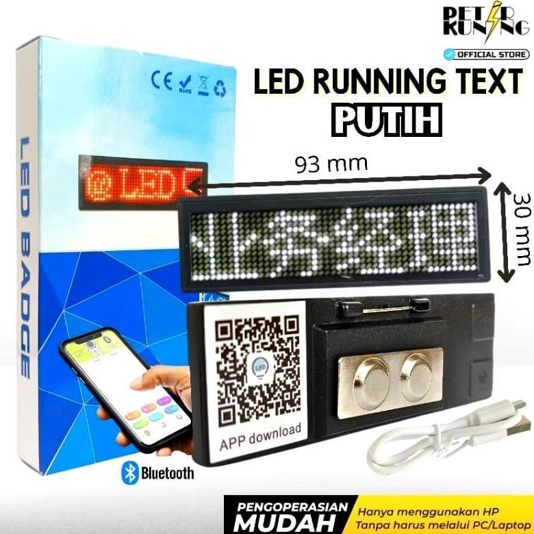 Nametag LED Mini Custom Bluetooth /Running Text Digital / Lampu Miniatur Led / Modifikasi motor led