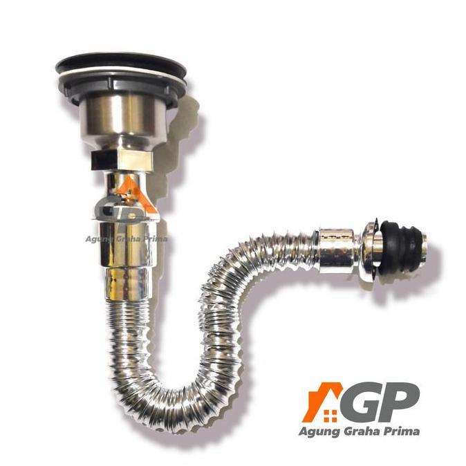 afur bak cuci piring bcp stainless + selang bak cuci piring washtafel