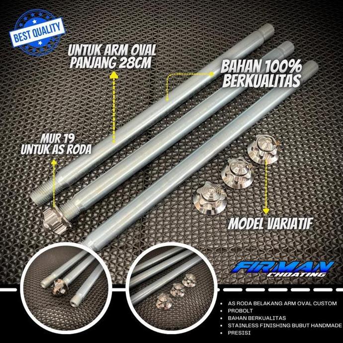 Promo AS RODA BELAKANG ARM OVAL AITECH B-PRO RX KING  CUSTOM PANJANG 28CM Diskon