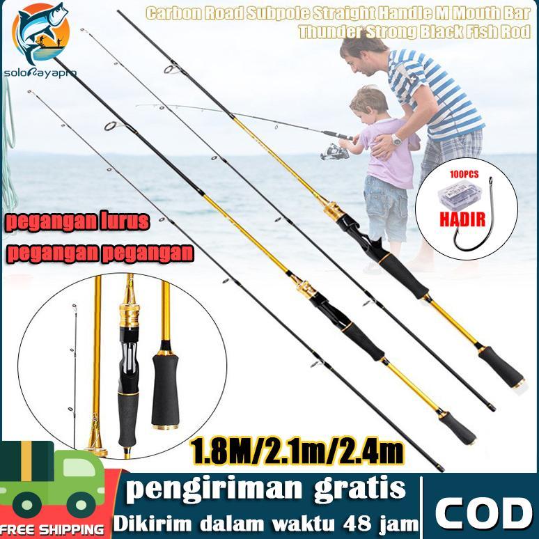 READYGan- Joran Pancing Casting Set Berputar pancing kuat anti kriting 50 kg /Serat Karbon Tongkat P