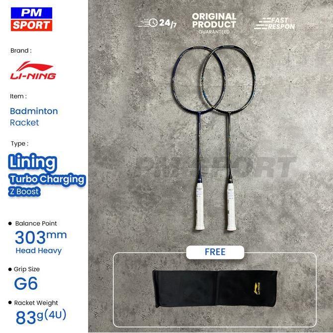 Raket Badminton / Bulutangkis Lining Turbo Charging Z Boost