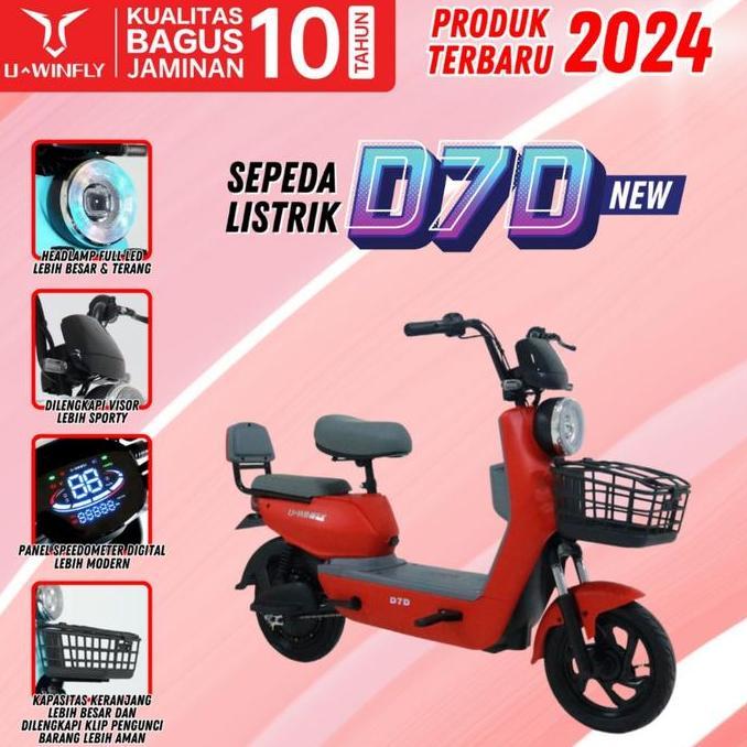 Terlaris Sepeda Listrik Uwinfly Type D7D - Uwinfly D7D Sepeda Listrik - D7D