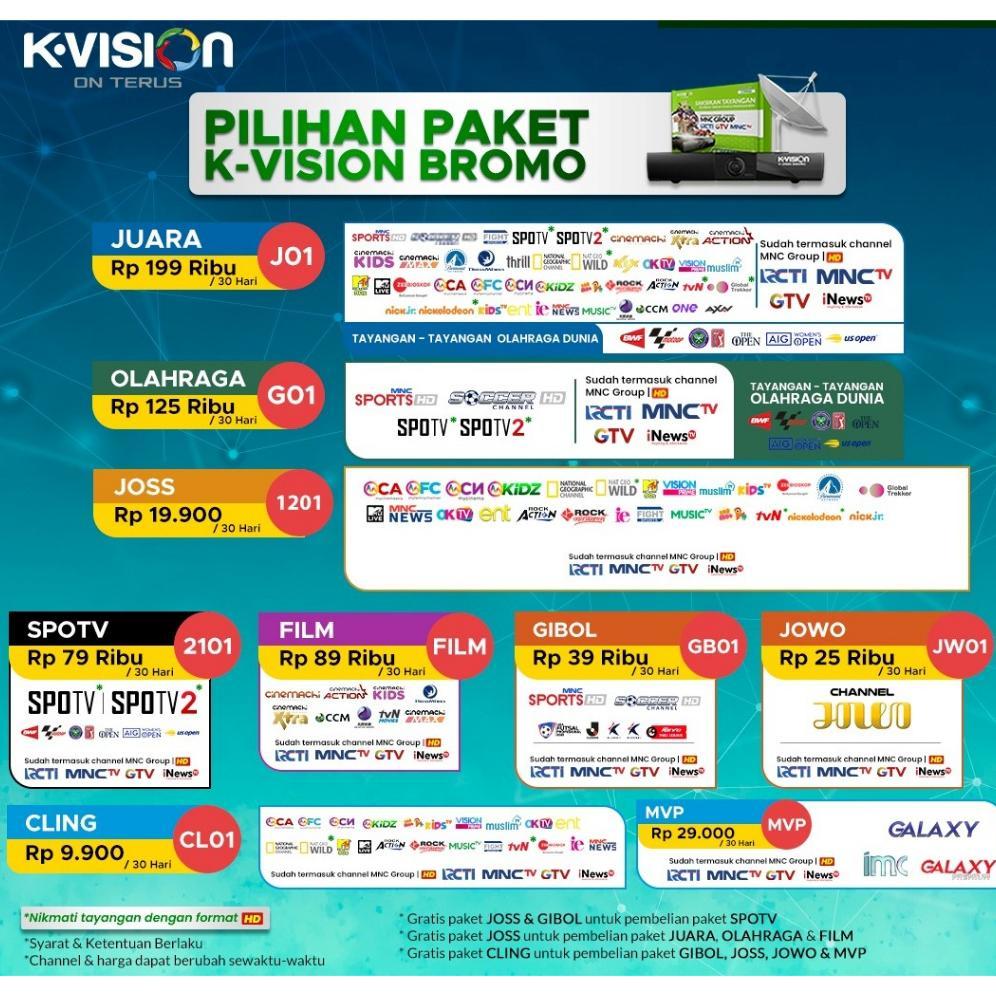 AudioWhell- PAKET KVISION K-vision GIBOL SPOTV FILM OLAHRAGA JUARA 30 HR