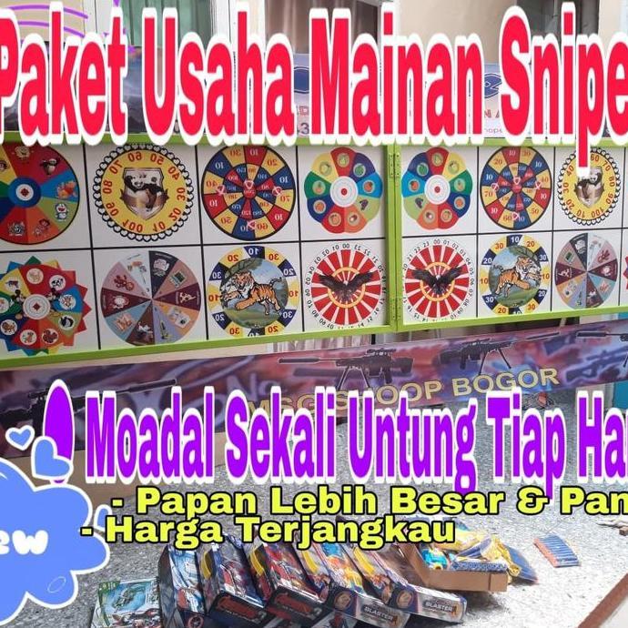 PAKET USAHA MAINAN SNIPER PAPAN MURAH KHUSUS PAPAN TARGET BONUS BANNER KODE 305