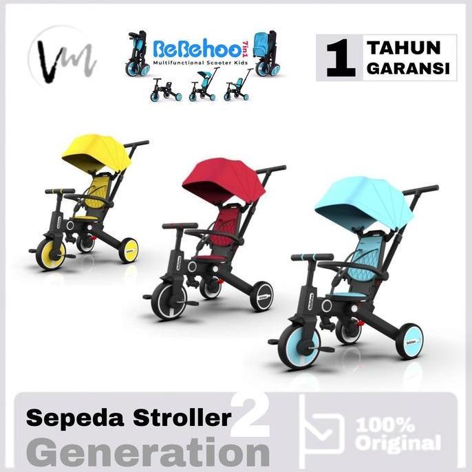 Terlaris Bebehoo Stroller Bike 7In1 Tricycle Folding Strake Sepeda Lipat Anak Sepeda Dorong 7 In 1 B