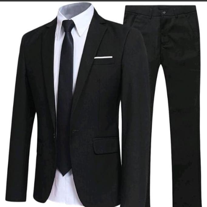 set 2in1 jas pria /setelan jas laki-laki/ jas pengantin / wisuda Blazer Setelan Celana Formal Slimfi