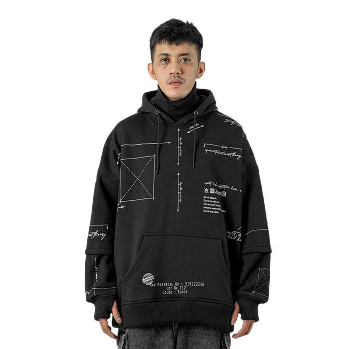 Dw Ssst Toile Oversize Hoodie Black