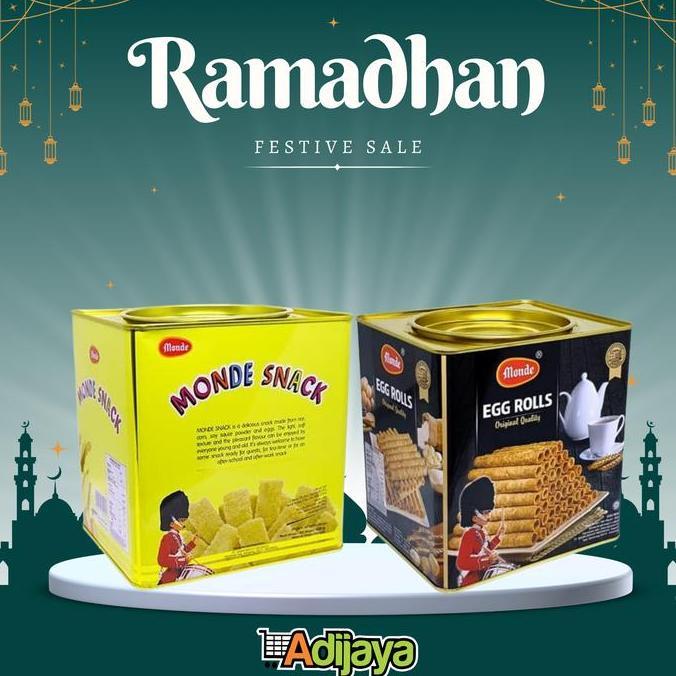 Promo Festive Special Ramadhan Jajan Kaleng Kotak MONDE EGG ROLLS 450gr 300gr / MONDE SERENA SNACK 6