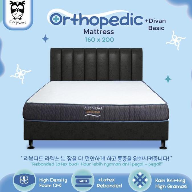 SLEEP OWL ORTHOPEDIC Kasur Busa Rebonded Latex 160 x 200 Fullset
