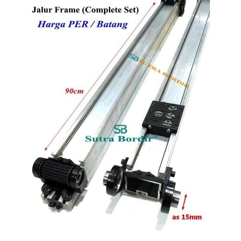 Frame 90cm as 15mm frame tengah as 15mm mesin bordir komputer complete set rel samping as 18mm frame