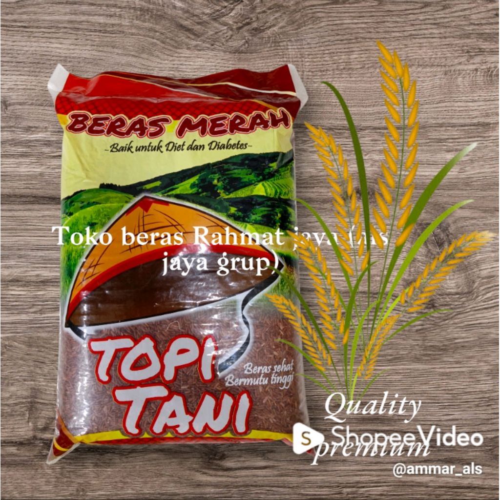 BERAS MERAH CAP TOPI TANI