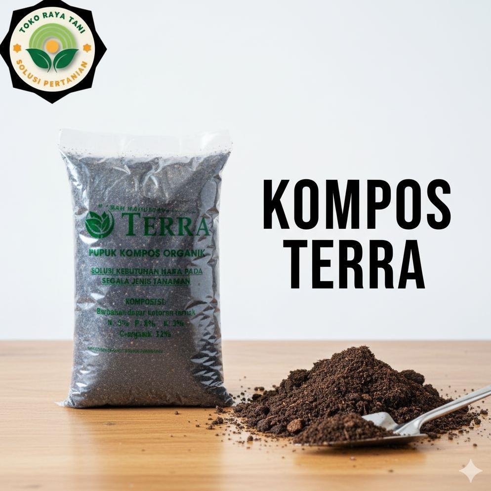 Promo Murah Kompos Terra kemasan 1kg pupuk organik media tanam kotoran hewan
