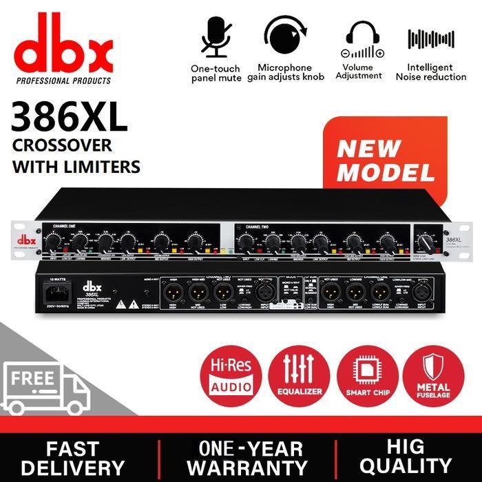 Dbx 386Xl 2/3/4-Way Crossover With Lmitters Crossover 3 Channel Dengan Fungsi Limiter 2 Channel Inpu