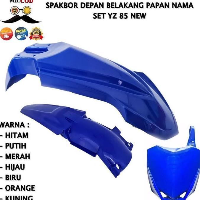 SPAKBOR SET DEPAN BELAKANG PAPAN NOMOR YZ 85 YZ85 NEW BARU 2016 YAMAHA FENDER SUPERMOTO DIRT BIKE MO