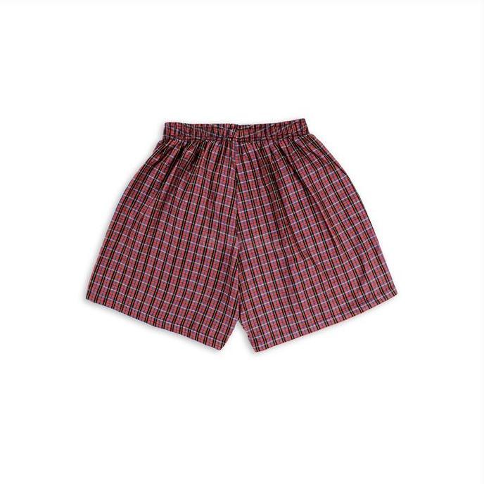 Ytta- Waffa Celana Boxer Pria Wanita Motif Kotak Merah